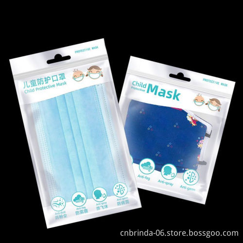 Masks Custom print plastic bag N95 Disposable Face Mask packaging bag Anti-dust masks foil Environmental Bag for 10pcs